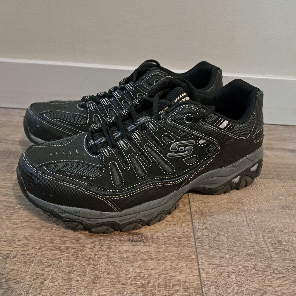 Skechers After Burn Black Shoes 50125EWW Size 10.5 Extra wide